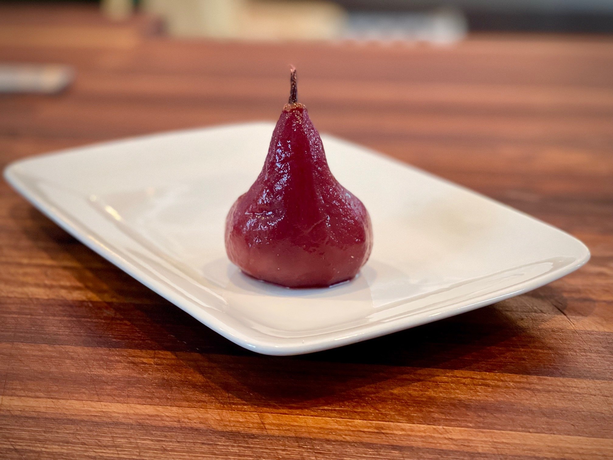 Red Wine Poached Pear